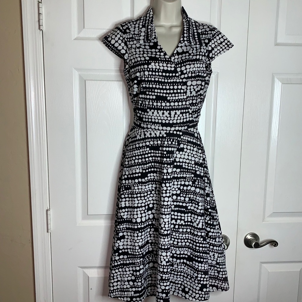 Alyn Paige Faux Wrap Dress With Attached Belt